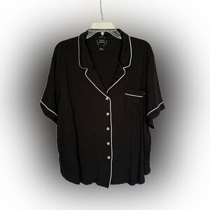 Cozy Earth Bamboo Stretch-Knit Pajama Set Shortsleeve W Short Size XXL New Black